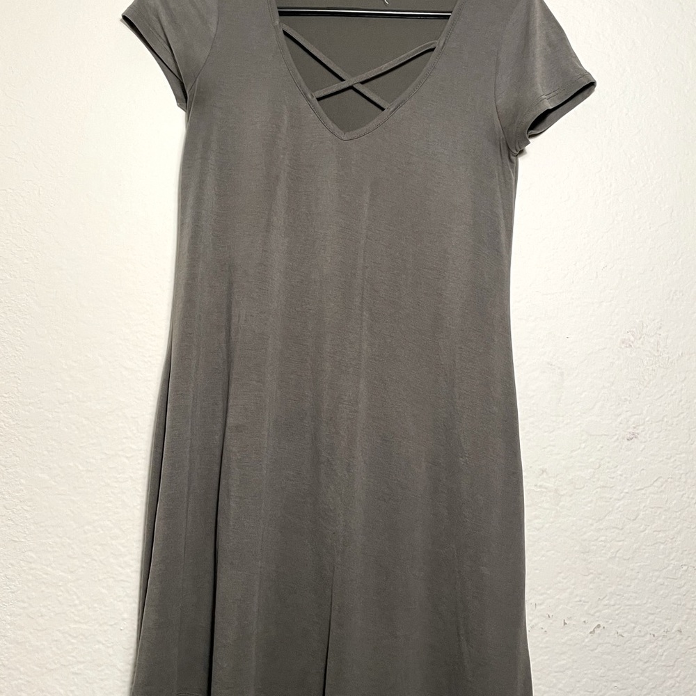 Gunmetal Green Dress